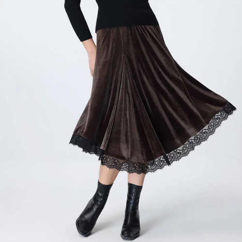 Women high rise velvet lace - women's,