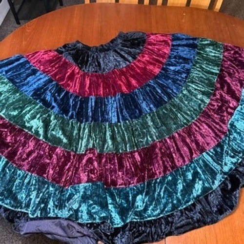 Multicolor crushed velvet - multicolor,