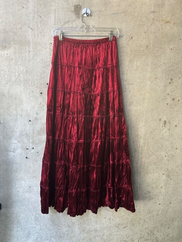 Burgundy crinkled velvet - crinkled,